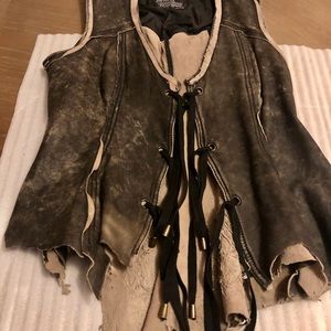 RARE LIP SERVICE LEATHER VEST NEW1